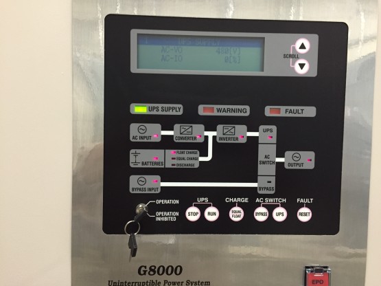 G8000MM  150 KW UPS front control panel